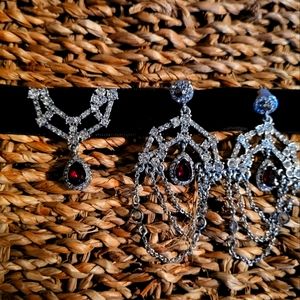 Chloe + Isabel Chandelier choker and earring set